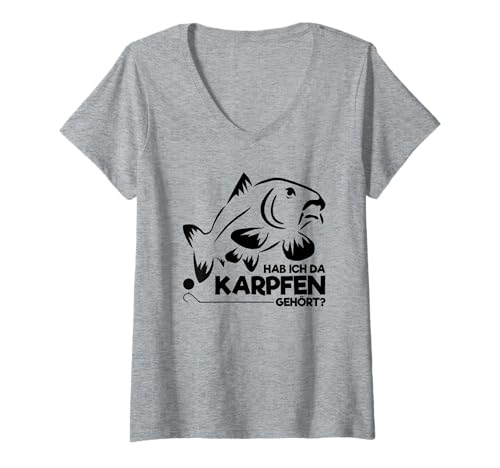Damen Karpfen Tackle Angler Karpfenzubehör Angeln Karpfenangler T-Shirt mit V-Ausschnitt Damen Karpfen Tackle Angler Karpfenzubehör Angeln Karpfenangler T-Shirt mit V-Ausschnitt von Karpfenzubehör fürs Angeln & Karpfen Tackle