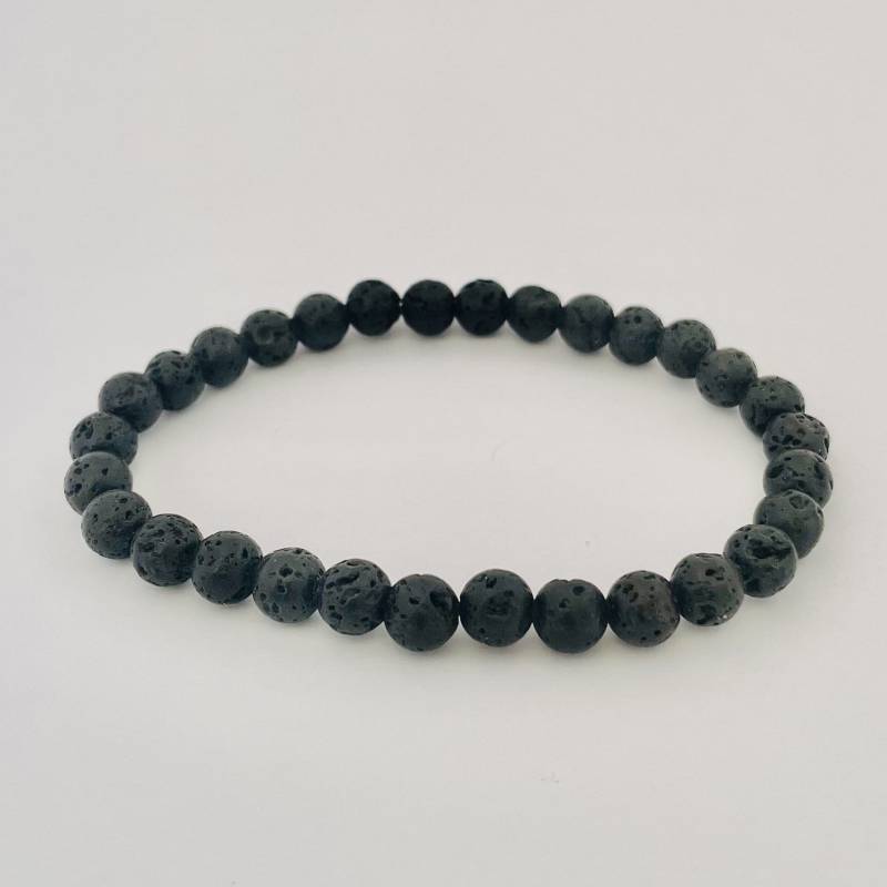 Santorini Collection - Kaldera, Lava Perlen Armband, Schwarze Perle Mutter Erde Jubiläumsgeschenk von KarpouzakiJewelry