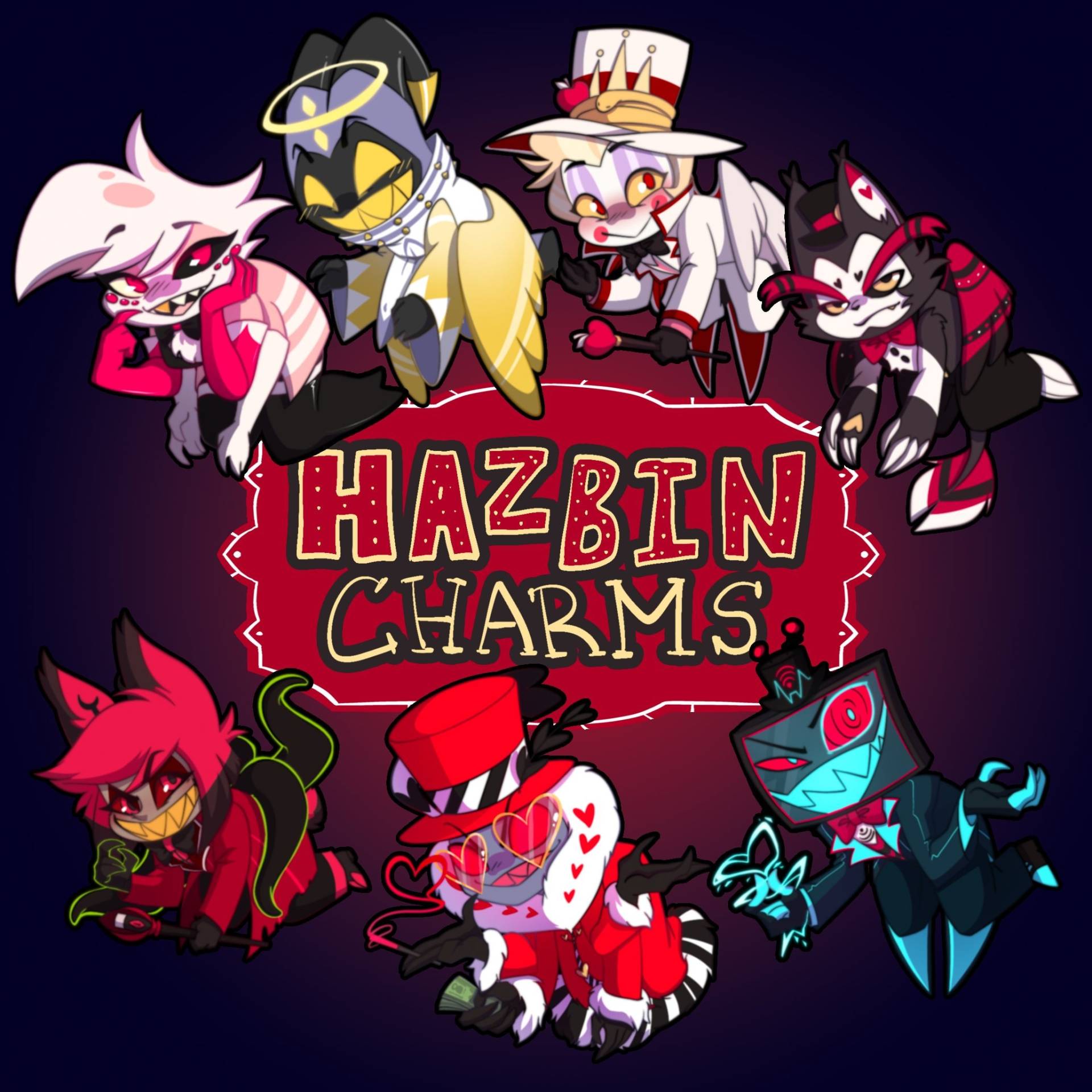 Hazbin Hotel Acrylic Charms Schlüsselanhänger Hazbin Hotel Acrylic Charms Schlüsselanhänger von KarpusiArtworks