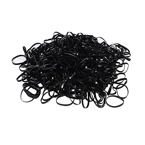 Karriter 500 Stück schwarze elastische Gummibänder für weibliche Mädchen, Geschenk von Karriter