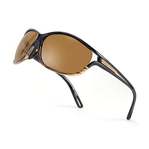 Karsaer Polarisierte Sport-Sonnenbrille für Damen und Herren, zum Autofahren, Radfahren, Laufen, K7082 von Karsaer