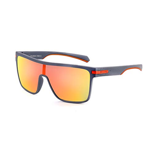 Karsaer Flat Top TR90 Polarisierte Sport Männer Damen Sonnenbrille Vintage Square Radfahren Laufen Angeln Golf Wandern Sportbrille von Karsaer