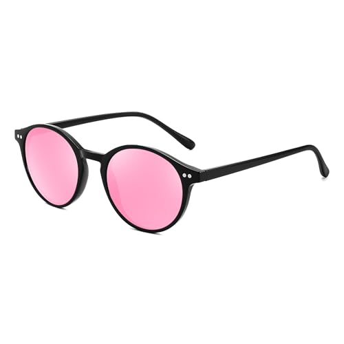 Karsaer Vintage Sonnenbrille Polarisiert Damen Herren Retro Runde Brille TR90 Rahmen UV400-Schutz 5170 von Karsaer