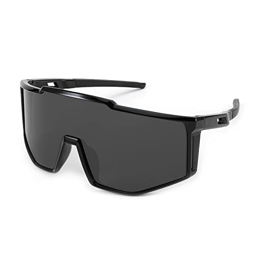 Karsaer Vision Sport Sonnenbrille Wrap-around Brille 80er Jahre Visier Schild Baseball Sonnenbrille für Jugend Kinder Teens 8-12 von Karsaer