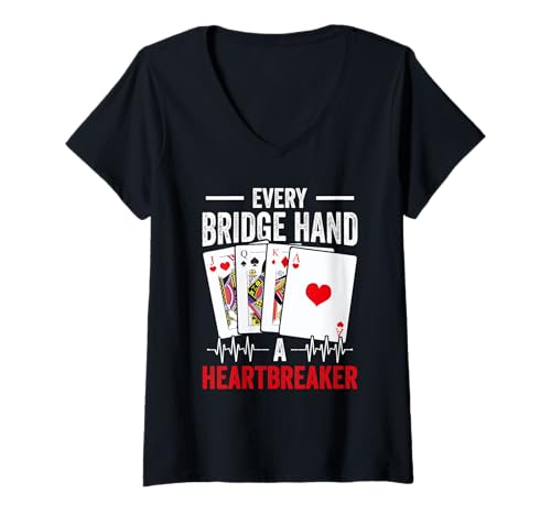 Damen Bridge Kartenspiel Gruppenspiel Lustiges Karten Turnier T-Shirt mit V-Ausschnitt Damen Bridge Kartenspiel Gruppenspiel Lustiges Karten Turnier T-Shirt mit V-Ausschnitt von Karten Turnier Design Für Bridge Spieler