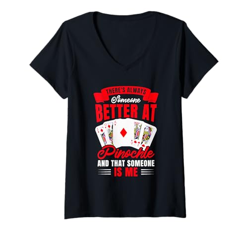 Damen Lustiges Binokel Partner Design Cooles Trick Taking Spiel T-Shirt mit V-Ausschnitt Damen Lustiges Binokel Partner Design Cooles Trick Taking Spiel T-Shirt mit V-Ausschnitt von Karten Turnier Grafik
