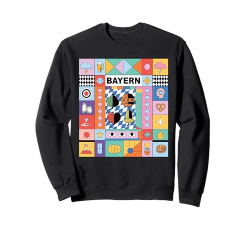 Bayrisch Retro Berge Bayerisch Streetwear Herren Damen Sweatshirt Bayrisch Retro Berge Bayerisch Streetwear Herren Damen Sweatshirt von Karten Watten Tracht Trendsetter Party Berg Fun