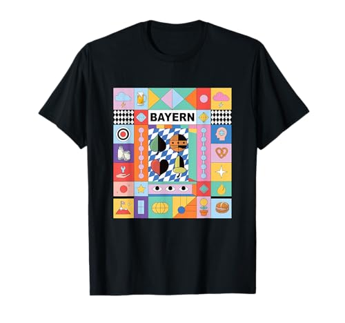 Bayrisch Retro Berge Bayerisch Streetwear Herren Damen T-Shirt Bayrisch Retro Berge Bayerisch Streetwear Herren Damen T-Shirt von Karten Watten Tracht Trendsetter Party Berg Fun