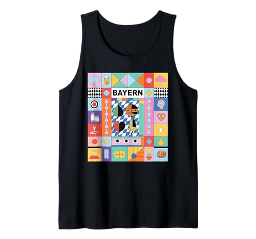 Bayrisch Retro Berge Bayerisch Streetwear Herren Damen Tank Top Bayrisch Retro Berge Bayerisch Streetwear Herren Damen Tank Top von Karten Watten Tracht Trendsetter Party Berg Fun
