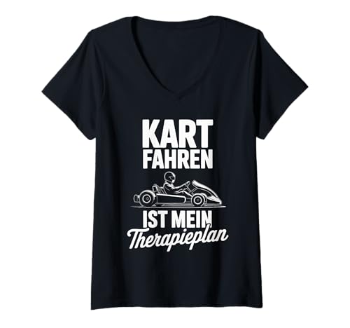 Damen Mir Reicht's Ich GEH Kart Fahren Abenteuer T-Shirt mit V-Ausschnitt Damen Mir Reicht's Ich GEH Kart Fahren Abenteuer T-Shirt mit V-Ausschnitt von Kartfahren Motorsport Leidenschaft