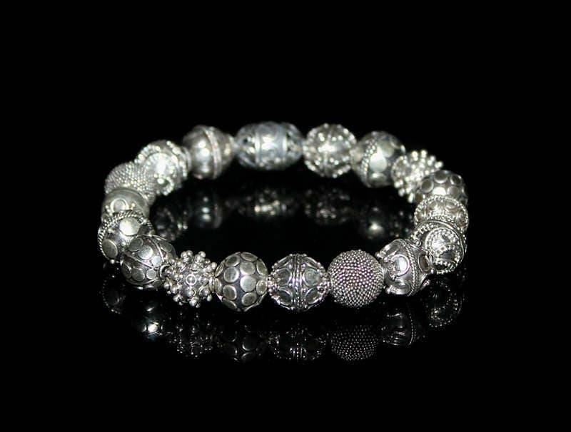 sterling Silber Bali Perlen Armband, Perlenarmband Frau, Damen Armband von KartiniStudio
