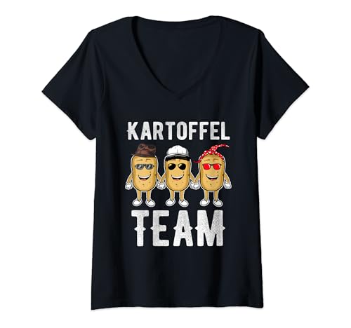 Damen Potato Team Chips Lovers Kartoffeln T-Shirt mit V-Ausschnitt Damen Potato Team Chips Lovers Kartoffeln T-Shirt mit V-Ausschnitt von Kartoffel Gemüse Kartoffeln