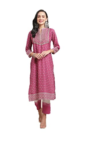 Kurti Set für Damen, indische Partykleidung, Kurta mit Palazzo-Hose, Set für Damen, Magenta-1, XX-Large von Kartutva