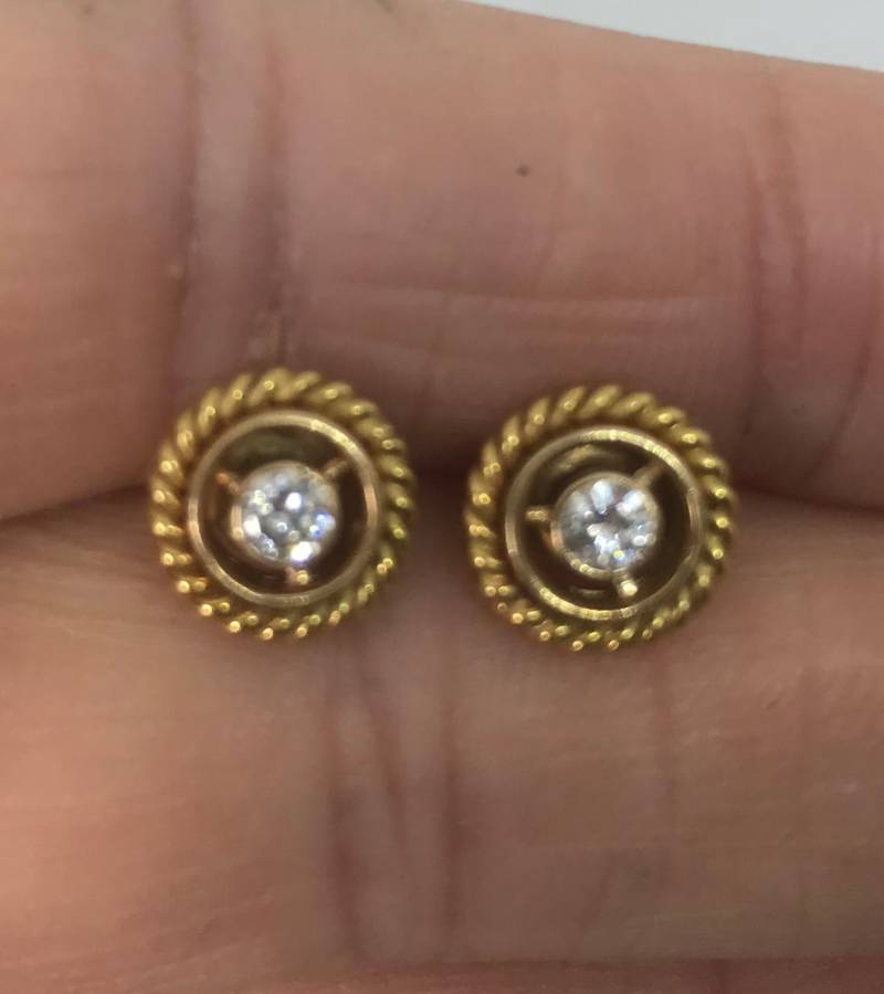 Diamant Ohrstecker 14K Gold 2/5 Karat - Echte Prongset Ohrringe Paar Solitär Ohrstecker Diamant Ohrstecker 14K Gold 2/5 Karat - Echte Prongset Ohrringe Paar Solitär Ohrstecker von KarynJamieDesigns