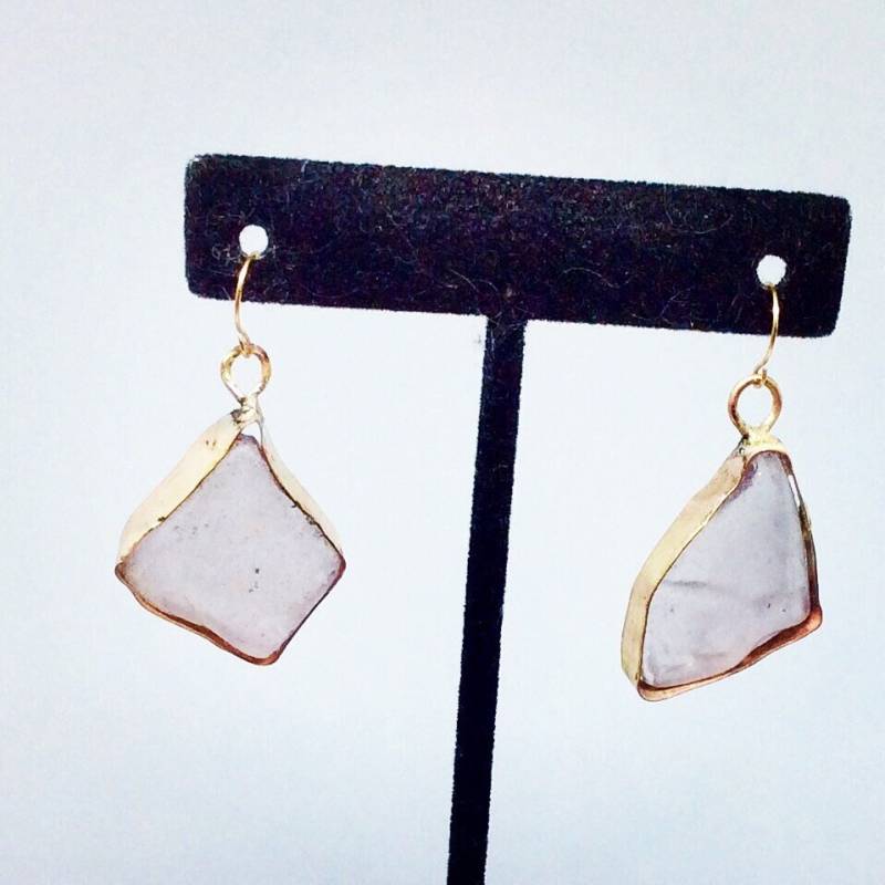 Seeglas Gewickelte Ohrringe - Blaue Lila Grüne Sterling von KarynJamieDesigns