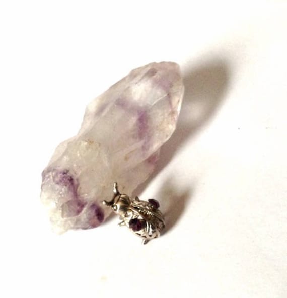 Vintage Käfer Pin - Brosche Sterling Silber Spinne Kristall Insekten von KarynJamieDesigns