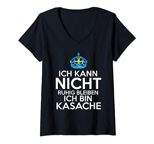 Damen Kasachstan Kasache Kasachisches T-Shirt mit V-Ausschnitt Damen Kasachstan Kasache Kasachisches T-Shirt mit V-Ausschnitt von Kasachstan Kasache Kasachisches Geschenk