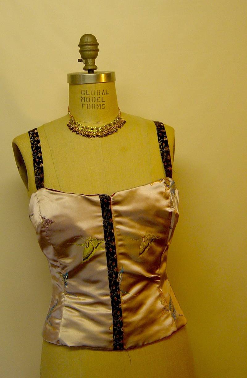 Handgemachte Brodade Bustier Top von Kasadekokila