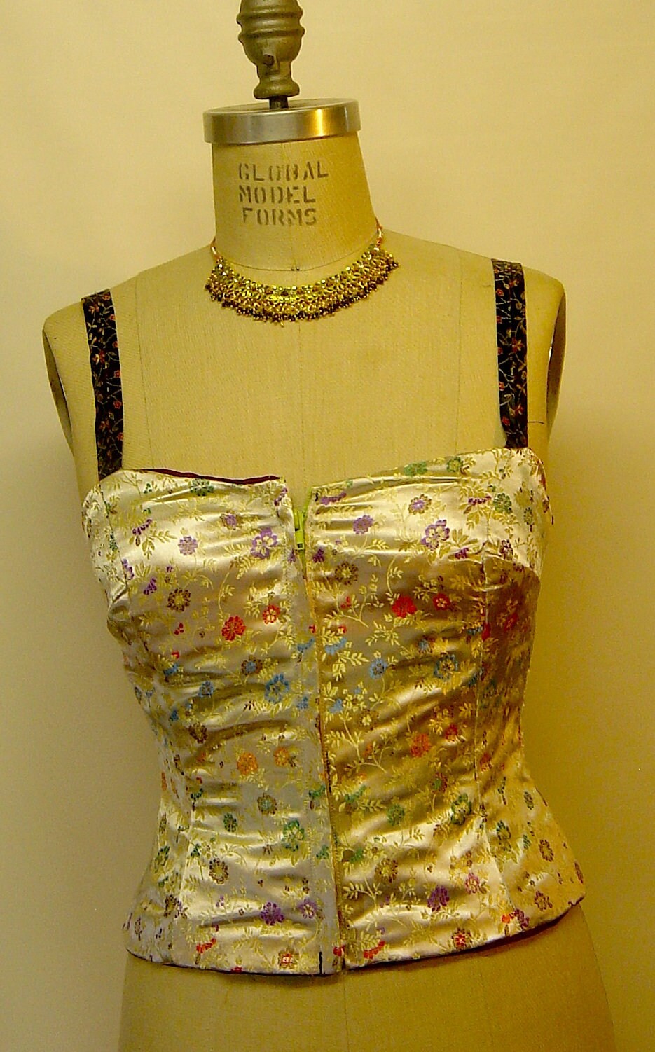 Handgemachte Brokat Bustier Top von Kasadekokila