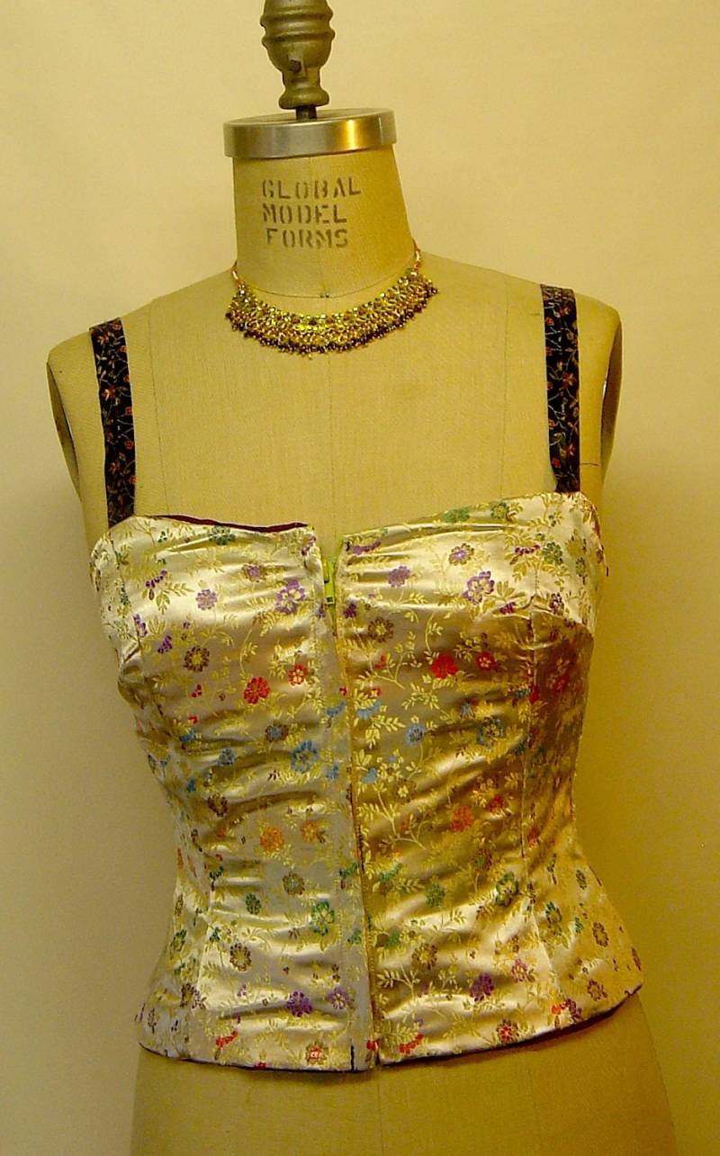 Handgemachte Brokat Bustier Top von Kasadekokila