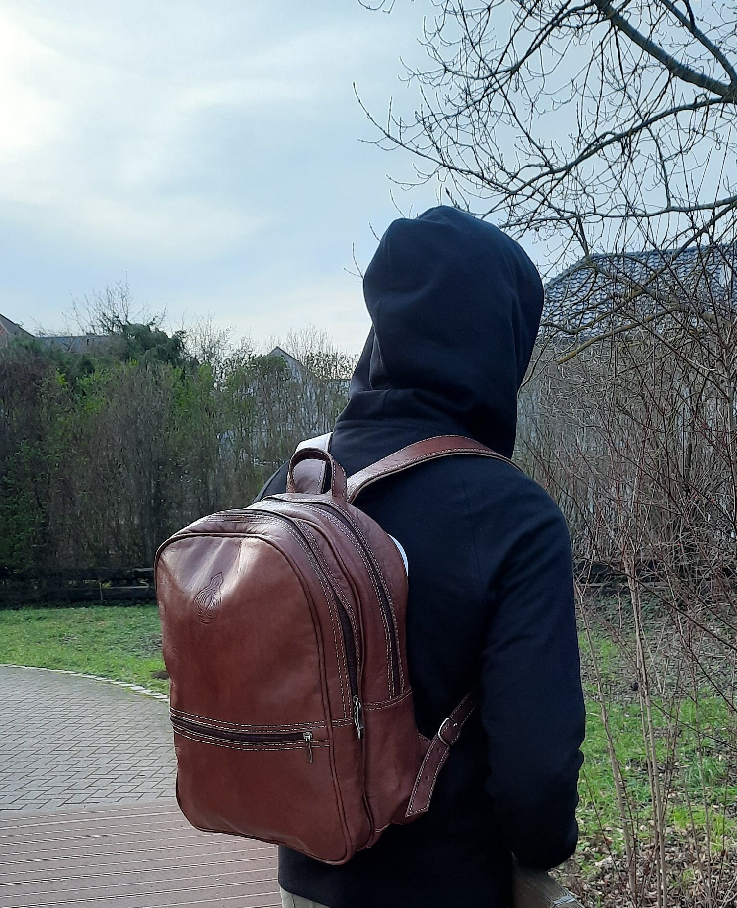Handgemachte Braune Leder Rucksack Speziell Für Ihn Entwickelt Handgemachte Braune Leder Rucksack Speziell Für Ihn Entwickelt von KasbahLeatherStore