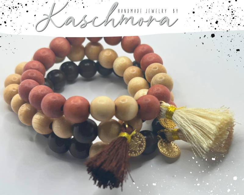 Armband, Holzperlen, Mala, Yogaarmband, Geschenk, Perlenarmband, 10 Mm Armband, Holzperlen, Mala, Yogaarmband, Geschenk, Perlenarmband, 10 Mm von Kaschmora