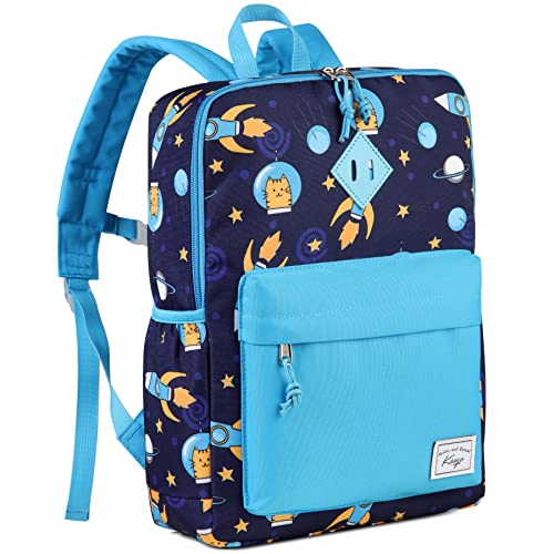 Kasgo Kinderrucksack, Niedlich Wasserabweisend Rucksack Vorschule Kinder Kindergartenrucksack Kleinkind Rucksack mit Brustgurt Jungen Astronauten von Kasgo