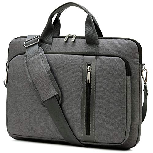 Kasgo Laptoptasche 15.6 Zoll, Wasserabweisend Stoßfest Umhängetasche Herren Damen Aktentasche Notebooktasche PC Laptop Schutztasche mit Gepolsterter Schultergurt für Business Arbeit(Grau) von Kasgo