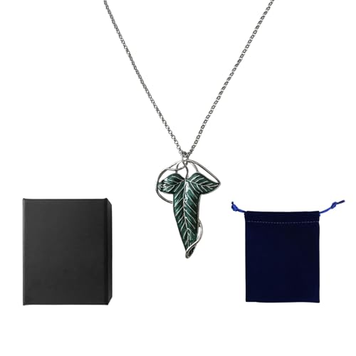 Kashasin Brosche aus Emaille, Motiv: Elfenherr und Herr Prinzessin Arwen Evenstar grünes Blatt für Damen und Herren, Anzug, Cosplay, Schmuck, Geschenk, Metall von Kashasin