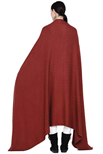 Kaschmir-Deckenschal Hergestellt in Kaschmir (Geschenkbox) Intelligente Kaschmirmischung aus Merinowolle und Seide (55 x 90 ZOLL) Extrem weicher, großer Pashmina AW Scheunenrot von Kashfab