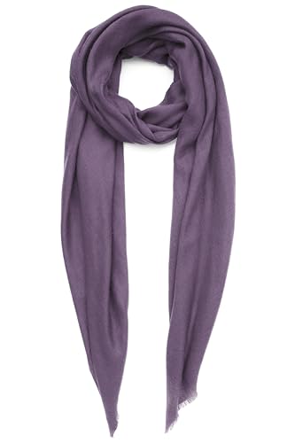 Kaschmirschal Hergestellt in Kashmir India (Geschenkbox) Intelligente Merinowolle Seiden kaschmir Mischung Extrem weicher langer Schal Frauen Manner Pashmina Herbst Winter Italienische Pflaume von Kashfab