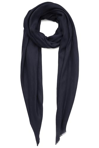 Kaschmirschal Hergestellt in Kashmir India (Geschenkbox) Intelligente Merinowolle Seiden kaschmir Mischung Extrem weicher langer Schal Frauen Manner Pashmina Herbst Winter Marine Melange von Kashfab