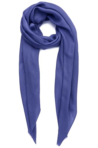 Kaschmirschal Hergestellt in Kashmir India (Geschenkbox) Intelligente Merinowolle Seiden kaschmir Mischung Extrem weicher langer Schal Frauen Manner Pashmina Herbst Winter Nautisches Blau von Kashfab