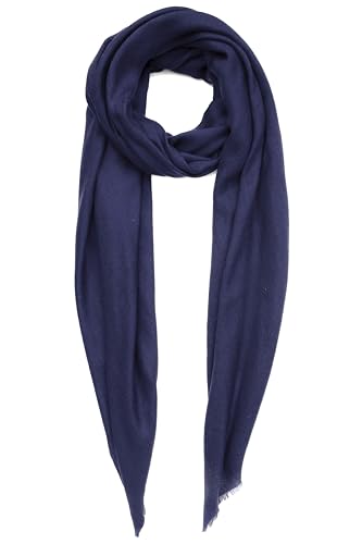 Kaschmirschal Hergestellt in Kashmir India (Geschenkbox) Intelligente Merinowolle Seiden kaschmir Mischung Extrem weicher langer Schal Frauen Manner Pashmina Herbst Winter Navy Blau B von Kashfab