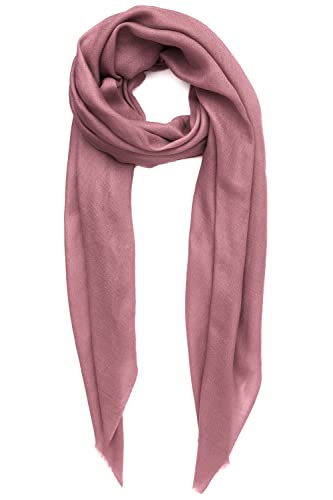 Kaschmirschal Hergestellt in Kashmir India (Geschenkbox) Intelligente Merinowolle Seiden kaschmir Mischung Extrem weicher langer Schal Frauen Manner Pashmina Herbst Winter Rötliches Rosa von Kashfab