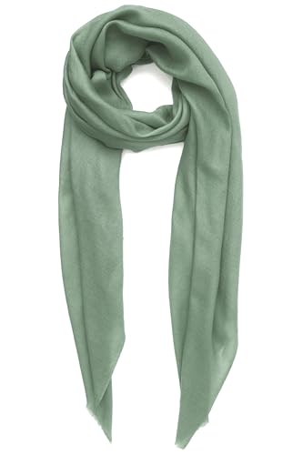 Kaschmirschal Hergestellt in Kashmir India (Geschenkbox) Intelligente Merinowolle Seiden kaschmir Mischung Extrem weicher langer Schal Frauen Manner Pashmina Herbst Winter Salbei Grün von Kashfab