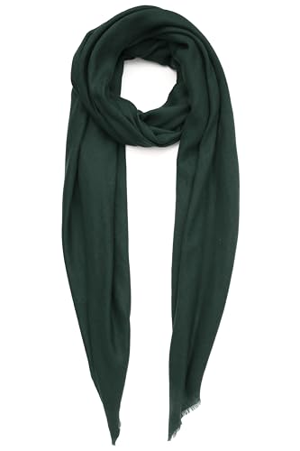 Kaschmirschal Hergestellt in Kashmir India (Geschenkbox) Intelligente Merinowolle Seiden kaschmir Mischung Extrem weicher langer Schal Frauen Manner Pashmina Herbst Winter Wald Grün B von Kashfab