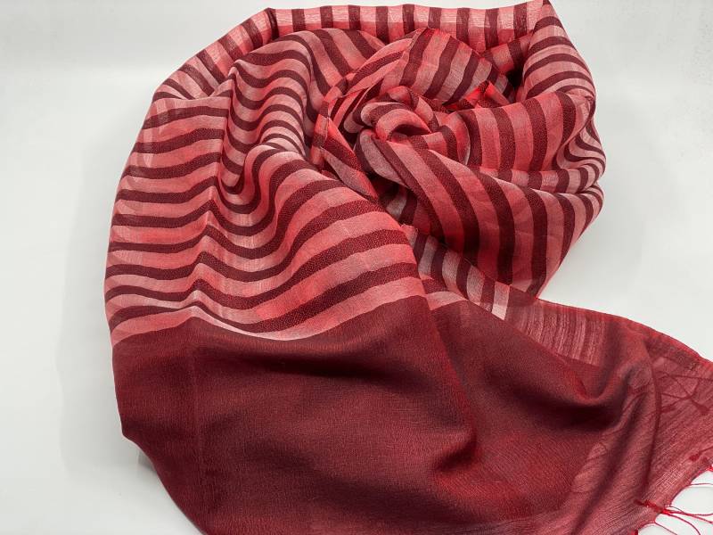 Transparenter Seidenstreifenschal Für Sie Oder Ihn von KashmirTraumInsa