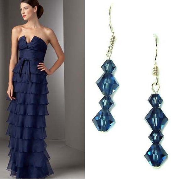 Braut Hochzeit Swarovski Kristall Sterling Silber Ohrringe Brautjungfer Beste Freunde Dusche Jeden Tag Schmuck Einfach Neu von Kashuen