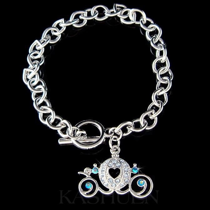 Etwas Blaues Hochzeit Swarovski Kristall Aschenputtel Kürbis Wagen Armband Schmuck Braut Zauberhafte Weihnachten Sweet 16 von Kashuen