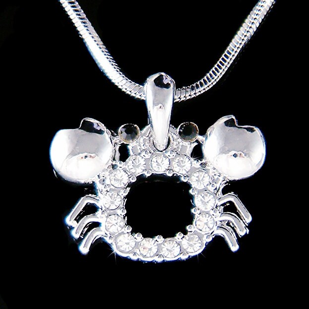 Hochzeit Krabbe Halskette Sternzeichen Krebs Charm Anhänger Kette Schmuck 8.9.10.11 von Kashuen