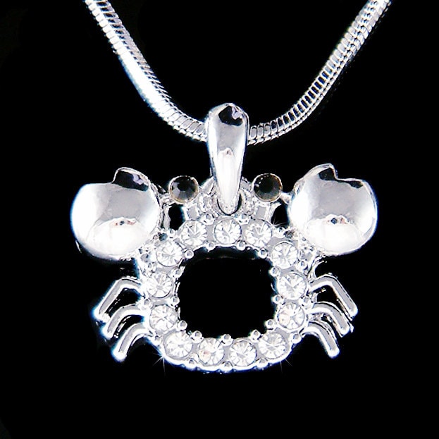 Hochzeit Krabbe Halskette Sternzeichen Krebs Charm Anhänger Kette Schmuck 8.9.10.11 von Kashuen