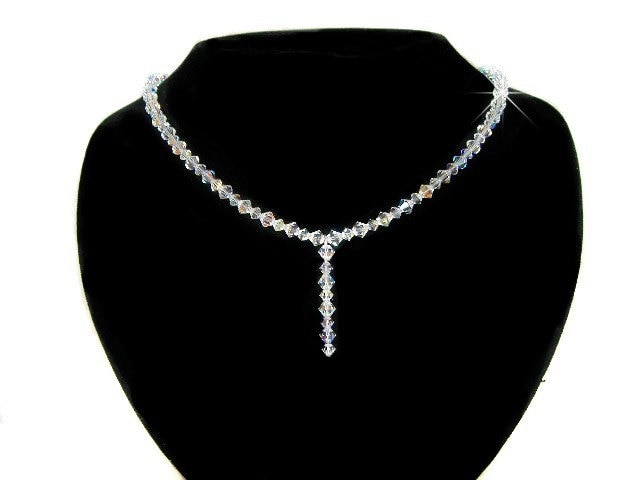 Nach Maß Swarovski Kristall Brautschmuck Hochzeit Braut Sterling Silber Halskette Einfache Elegante Alltags Formelle Geburtstag Weihnachtsgeschenke von Kashuen