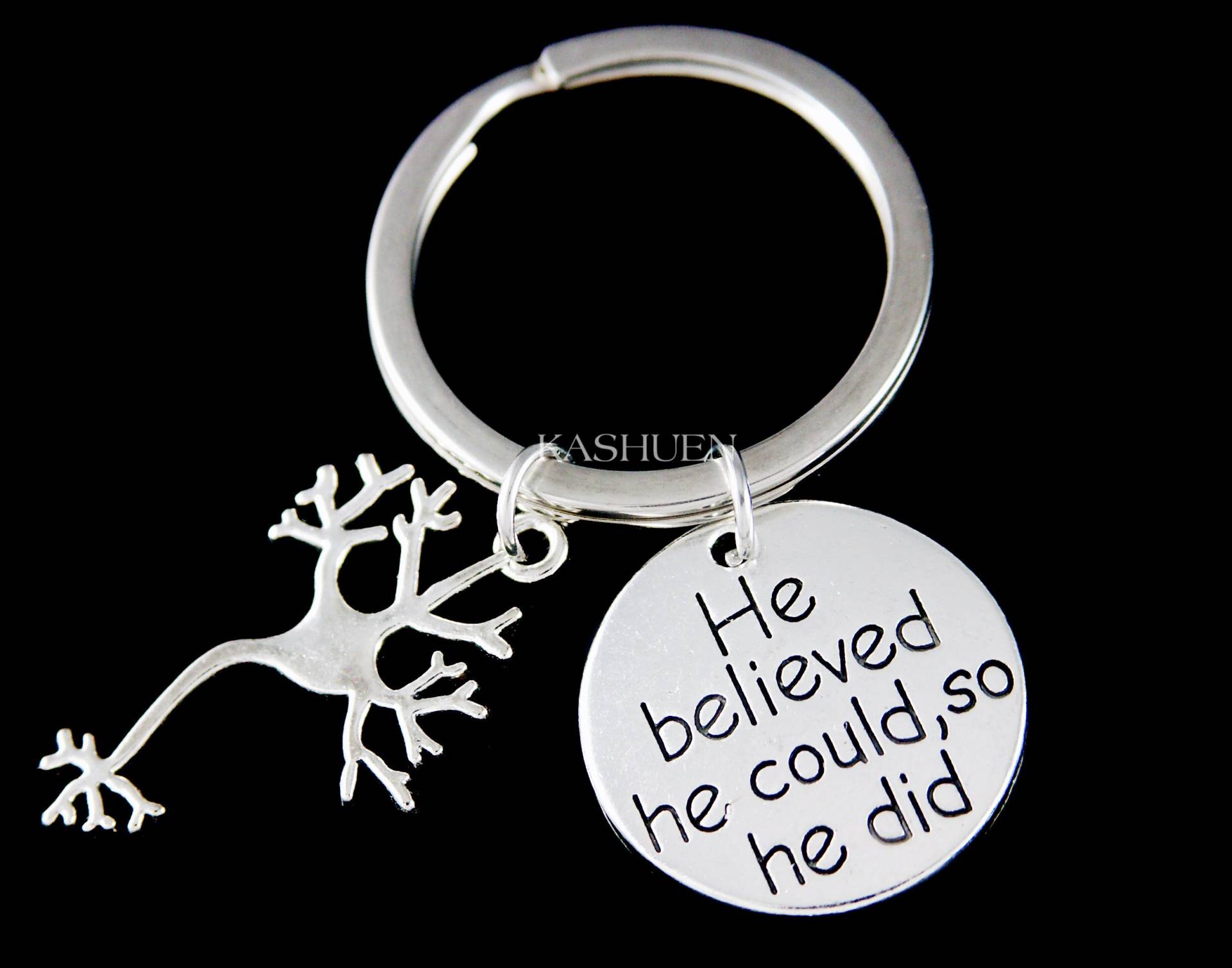 Neuron Dendrit Gehirn Doktor Neurowissenschaften Neurologie Neurologe Psychology Sohn Graduierung Master Degree Keychain Halskette Armreif Schmuck von Kashuen