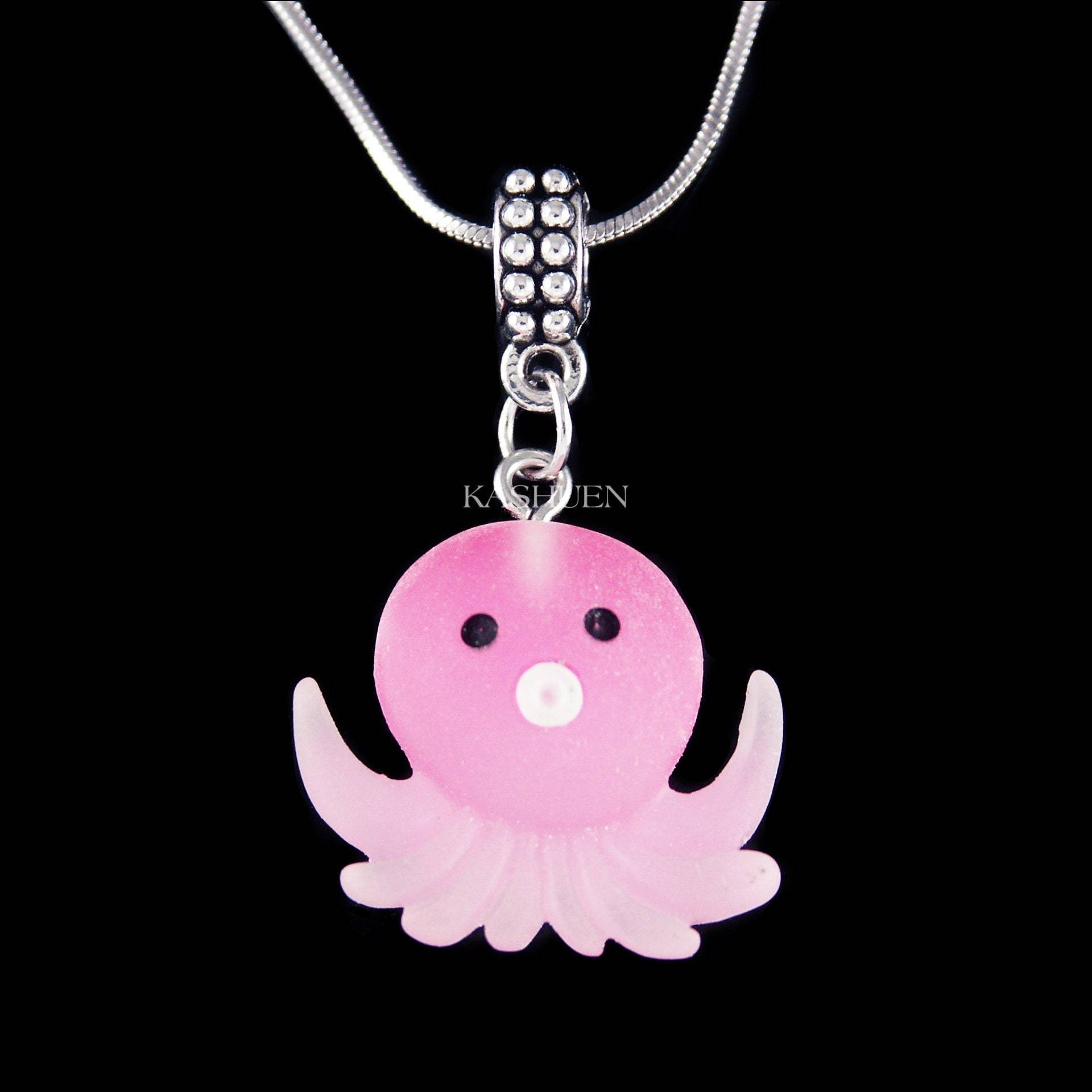 Rosa Resin Niedliche Oktopus Halskette Meerestaucher Schnorcheln Ozean Strand Hochzeit Meer Mädchen Schmuck Geburtstag Geschenke Für Enkelin von Kashuen