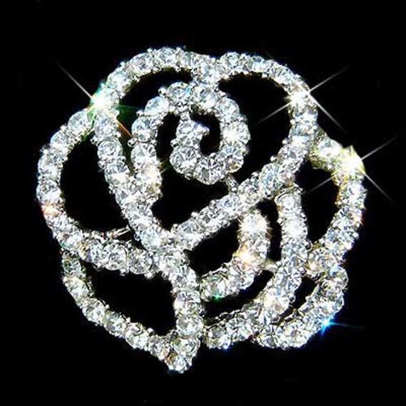 Swarovski Crystal Classy Elegante Zierliche Rose Blume Floral Pin Brosche Beste Freunde Brautjungfern Hochzeit Schmuck Weihnachten 40.geburtstag von Kashuen