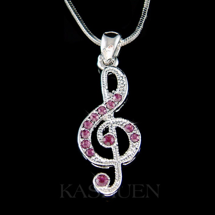 Swarovski-Kristall, Violinschlüssel-Halskette, Musikschmuck, Musiknote, Schlüsselanhänger, Musiker, Klavier, Violine, Weihnachten, 50. Geburtstag von Kashuen