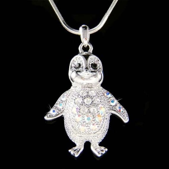 Swarovski Kristall Baby Kaiser Pinguin Halskette Antarktis Tierschmuck Süßer Freund Weihnachten 15. 16. 18. 20. 30. 40. Geburtstag Geschenk von Kashuen