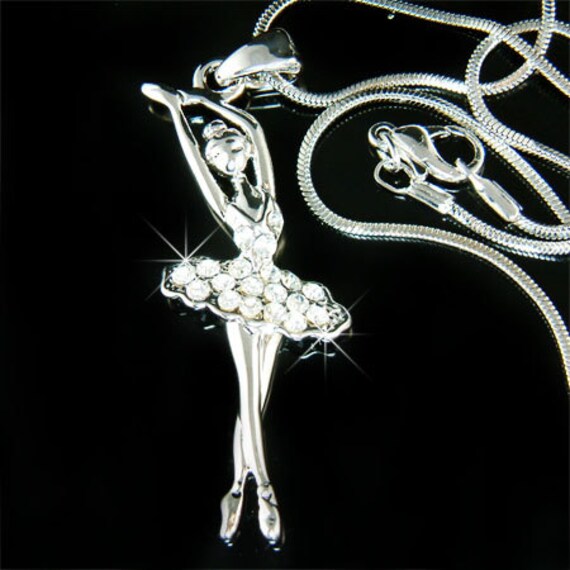 Swarovski Kristall Ballerina Halskette Ballett Tanz Mädchen Tänzerin Tanzen Den Schwanensee Nussknacker Schmuck Weihnachten 16. 18. 25 von Kashuen