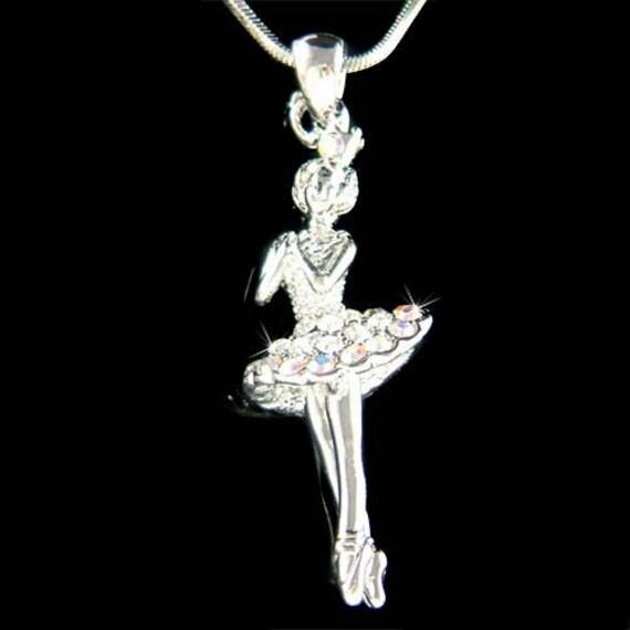 Swarovski Kristall Ballerina Halskette Krone Ballett Tanzen Weihnachten Mädchen Schmuck Bester Freund 9.geburtstag Geschenk 4 Der Nussknacker von Kashuen